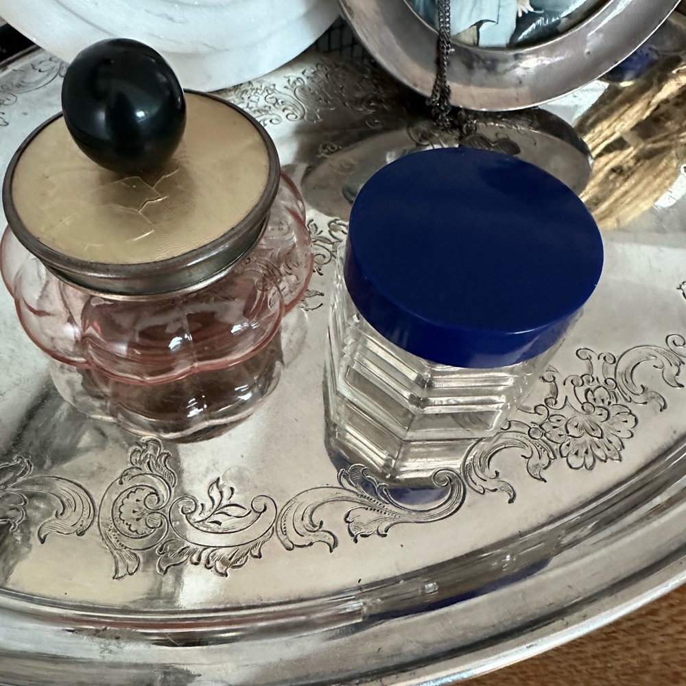 1930s Depression Glass Clear Glass Jar